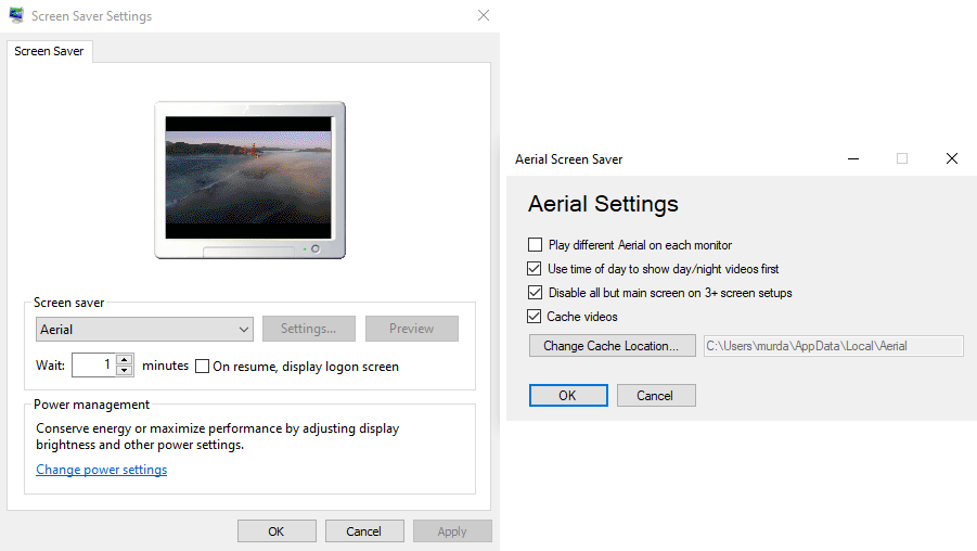 mac aerial screen saver for windows